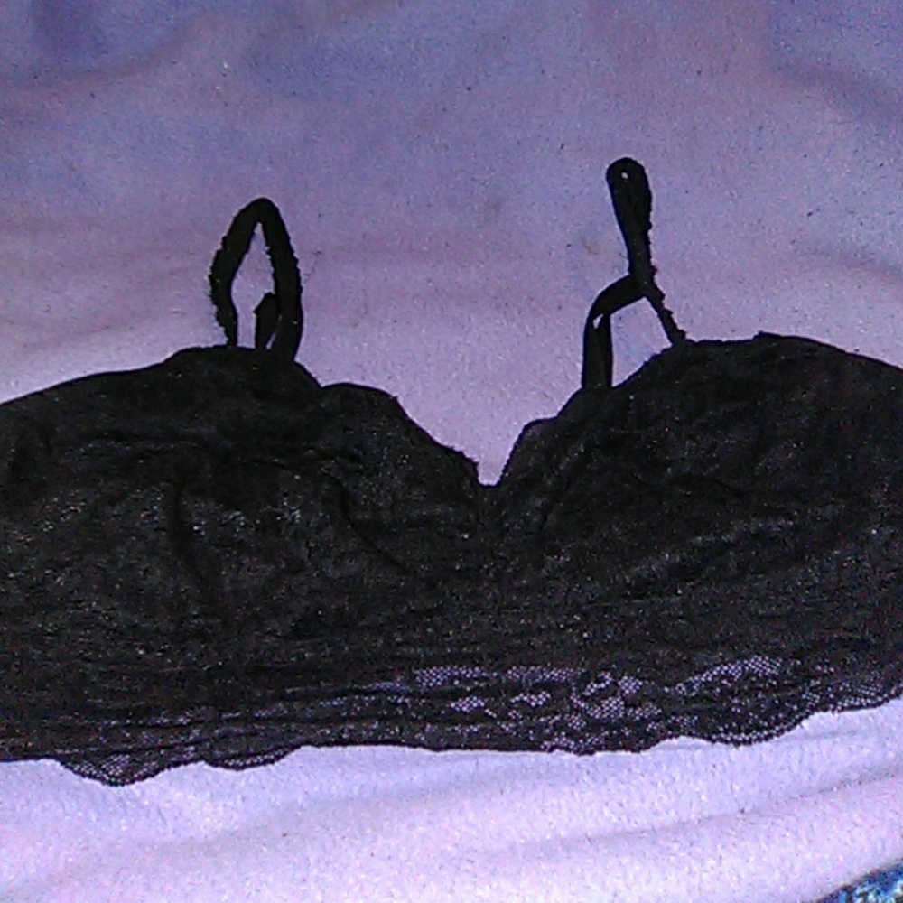 Black pink brand bralette